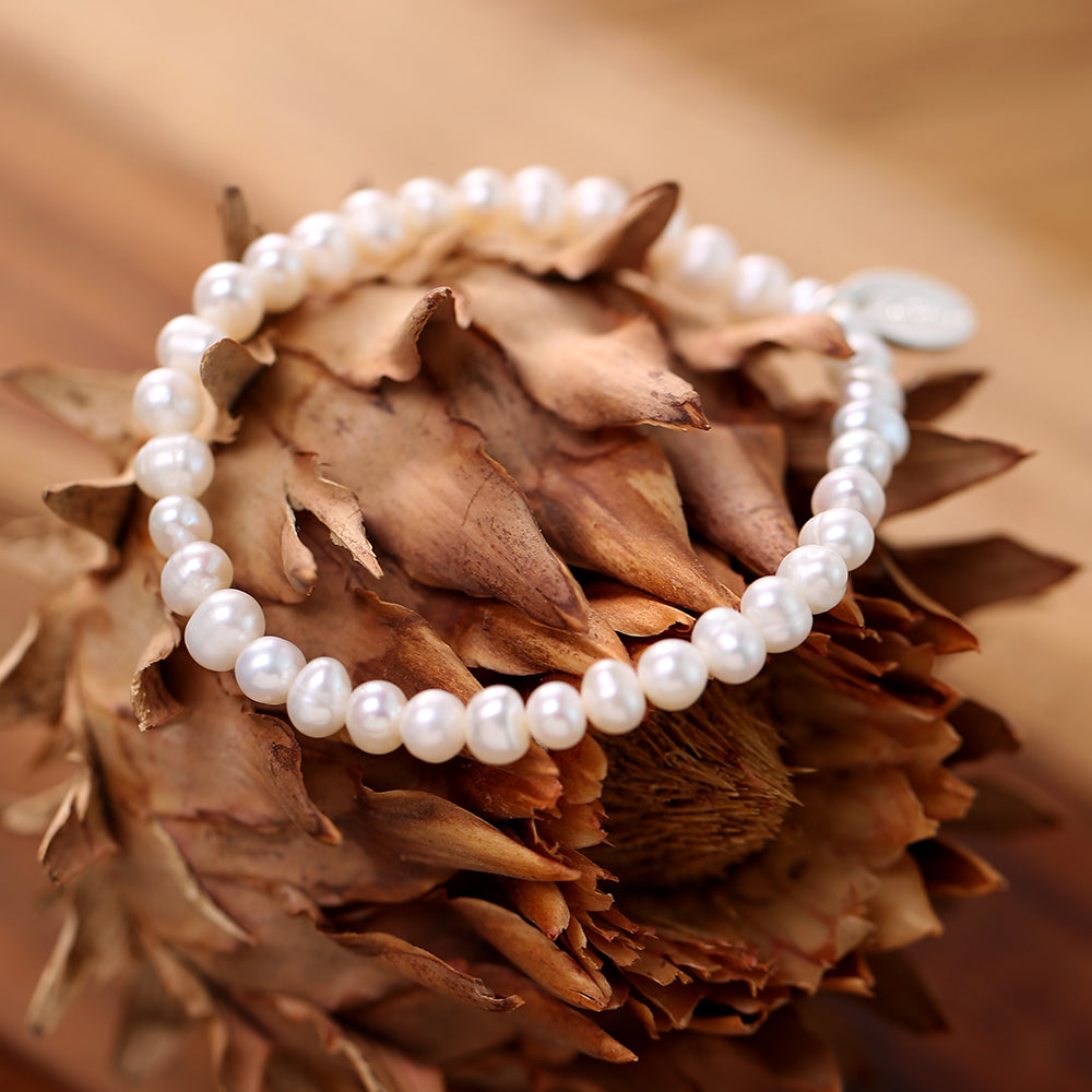 Armband mit echten Süsswasserperlen Andreani – Handgemachter Schmuck