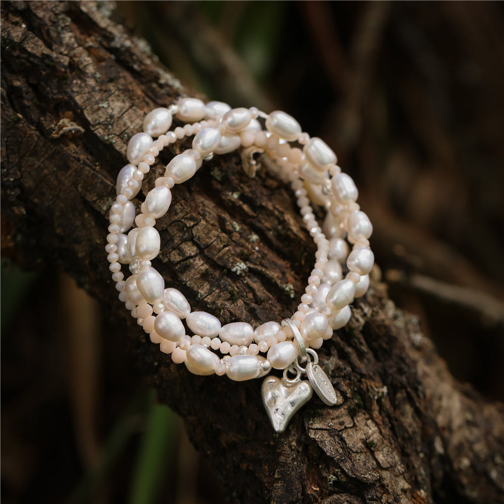 Armband mit echten Süsswasserperlen Andreani – Handgemachter Schmuck