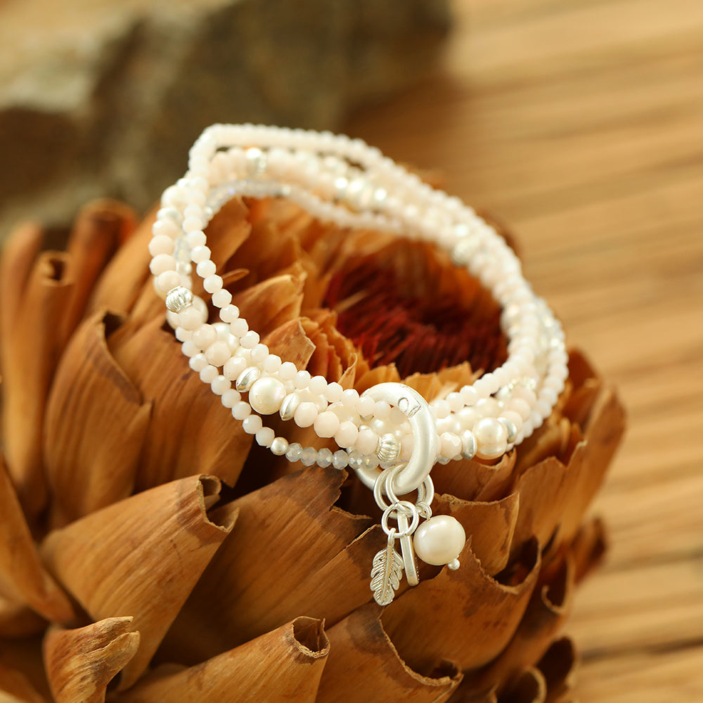 Armband mit echten Süsswasserperlen Andreani – Handgemachter Schmuck