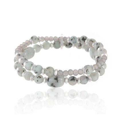 Armband aus echtem Kiwi Jaspis