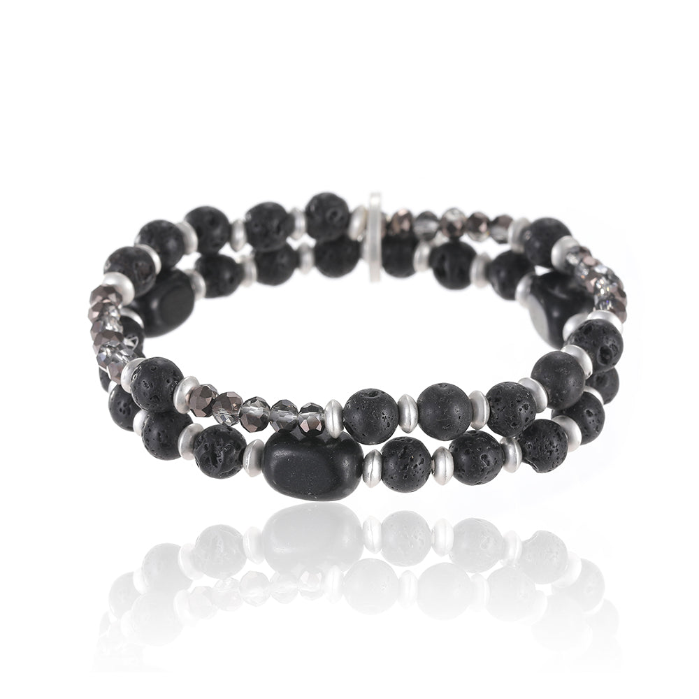 Armband aus echtem Lavastein