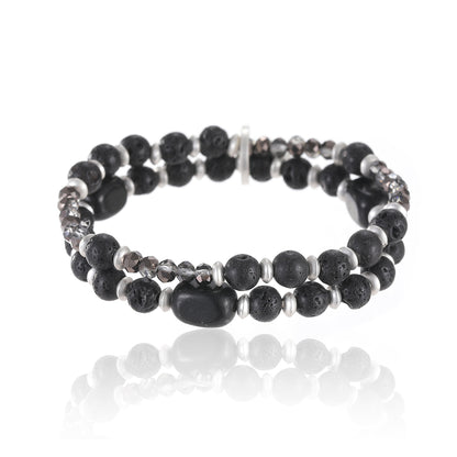 Armband aus echtem Lavastein