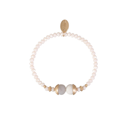 Armband aus weissem Achat