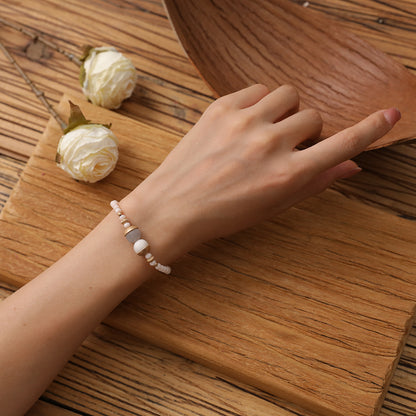 Armband aus weissem Achat