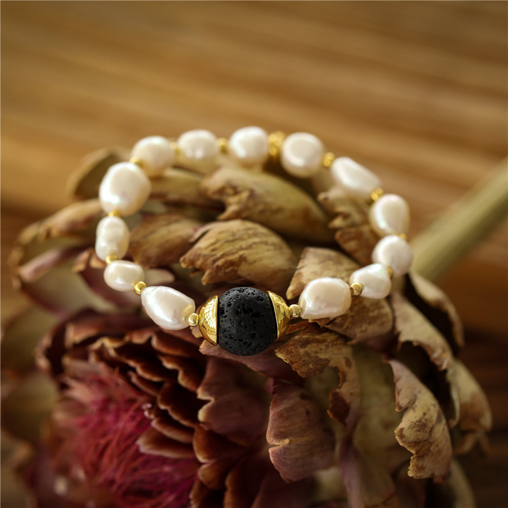 Armband aus echtem Süsswasserperlen