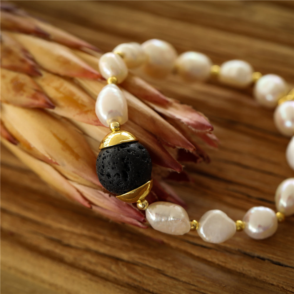 Armband aus echtem Süsswasserperlen