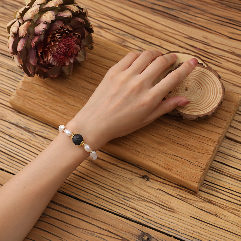 Armband aus echtem Süsswasserperlen