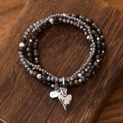 Geschenkset – Halskette aus echtem Achat, Armband &amp; Schal