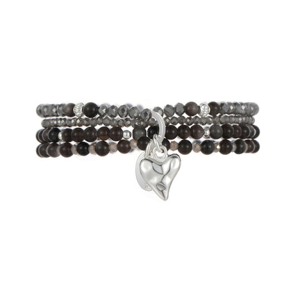 Geschenkset – Halskette aus echtem Achat, Armband &amp; Schal