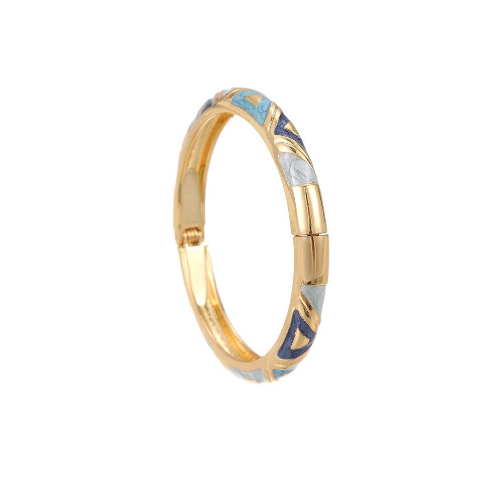 Arva Armband aus rhodiniertem Metall in Blau
