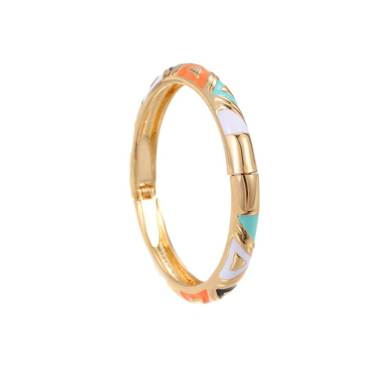 Arva Armband aus rhodiniertem Metall in Orange