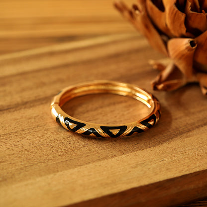 Arva Armband aus rhodiniertem Metall in Schwarz