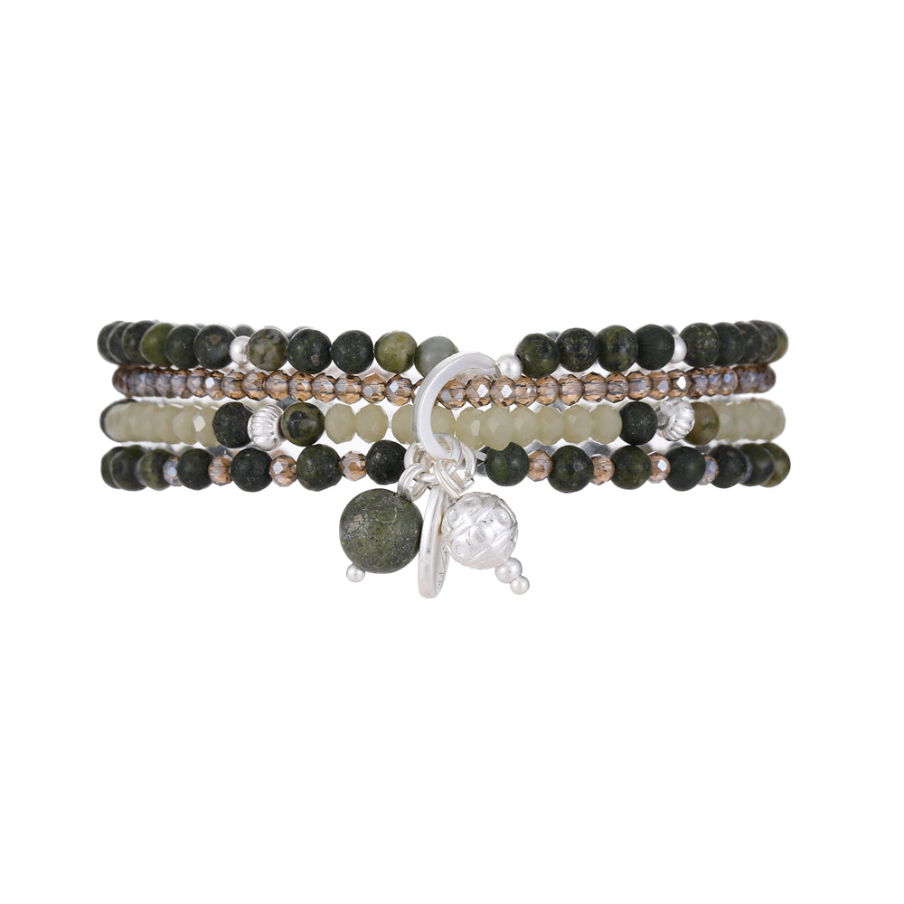 Armband aus afrikanischer grüner Jade