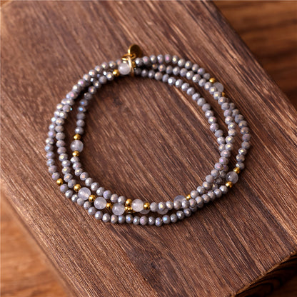 Armband mit Labradorit goldfarbig