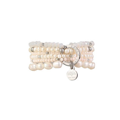 Armband mit echten weissen Perlen