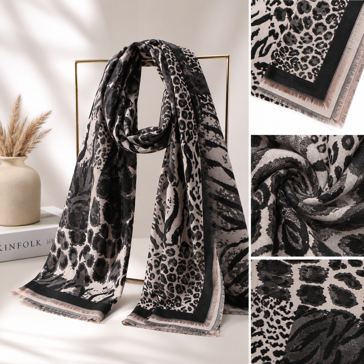 Animal-Print Schal