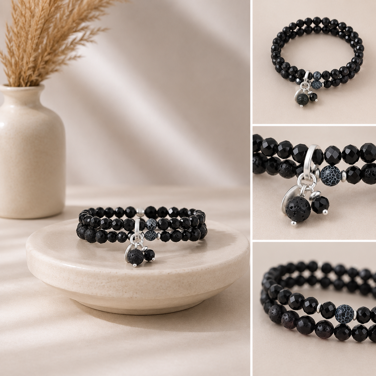 Armband aus Lavastein