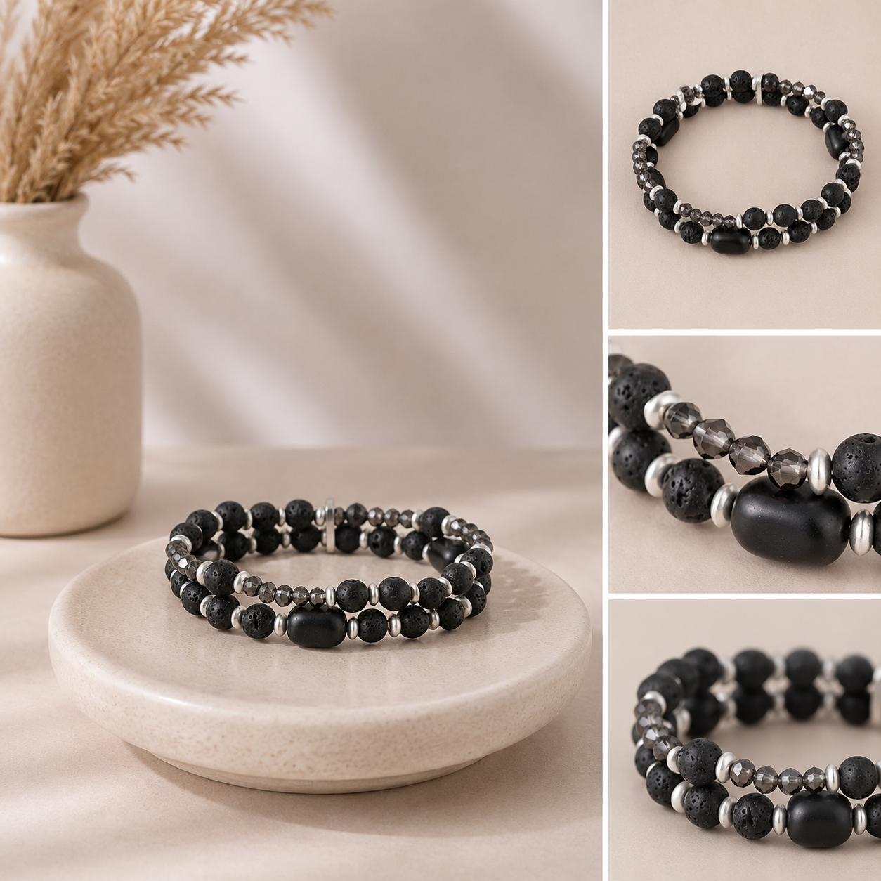 Armband aus Lavastein