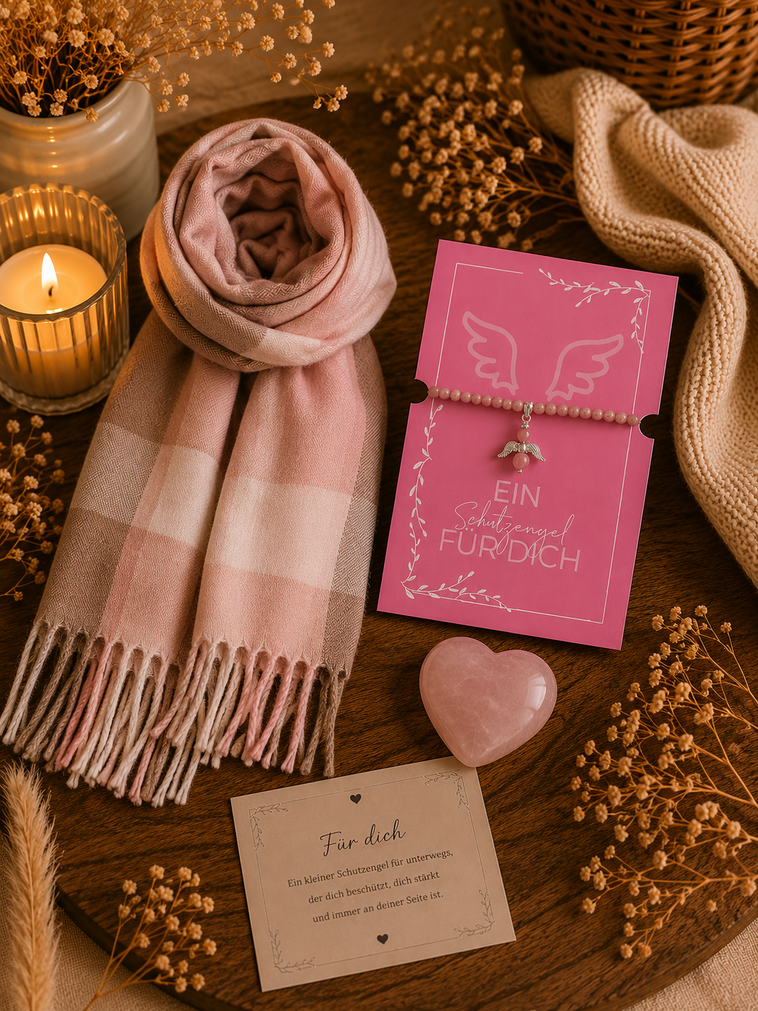 Geschenkset-Rosa Schutzengel