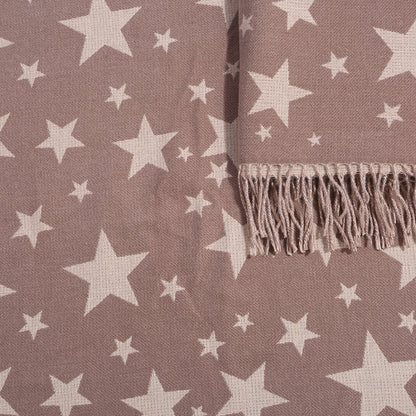 Brauner Schal mit Sternen