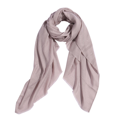 Nudefarbener Schal mit Glitzer