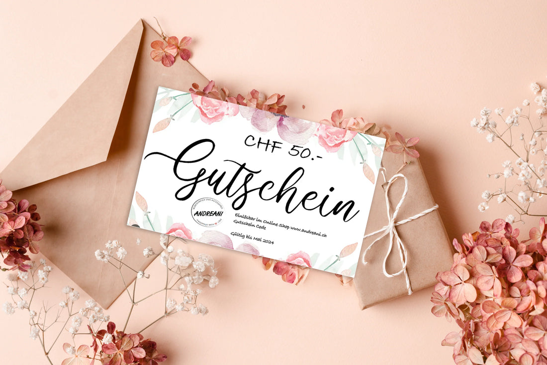 Geschenkgutschein Andreani Schmuck Andreani – Handgemachter Schmuck