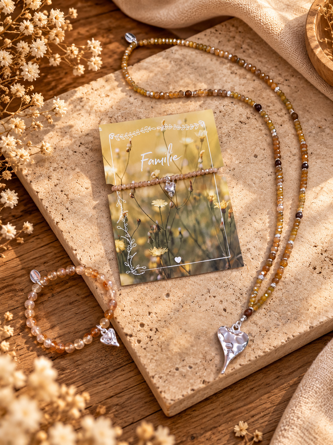Geschenkset mit echtem Mookait – Familie
