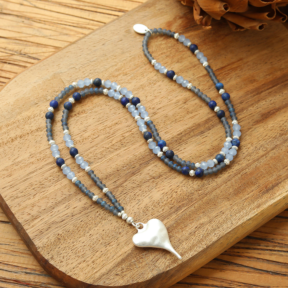 Halskette aus echtem Sodalith Andreani – Handgemachter Schmuck