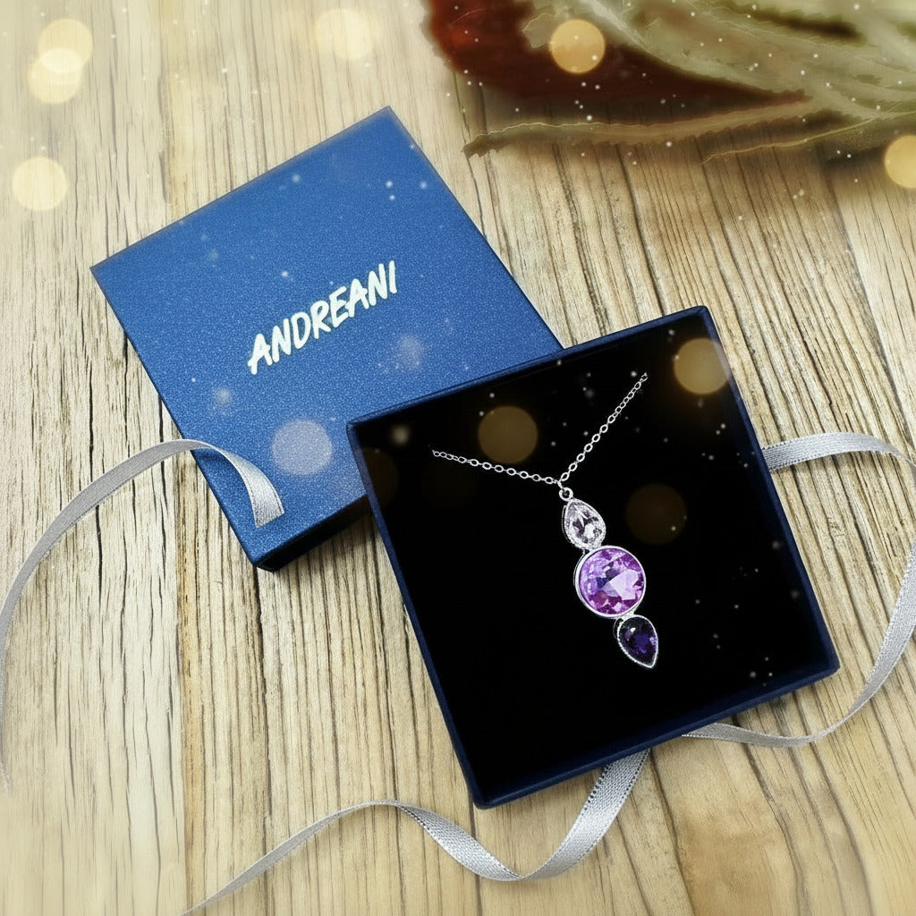 Halskette mit Anhänger aus Edelsteinen Andreani – Handgemachter Schmuck