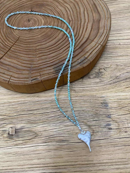 Halskette mit echtem Cuprit Andreani – Handgemachter Schmuck