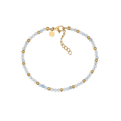 Veso Aquamarin Armband Vergoldet