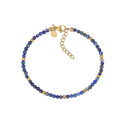Coralin Lapislazuli Armband Edelstahl vergoldet