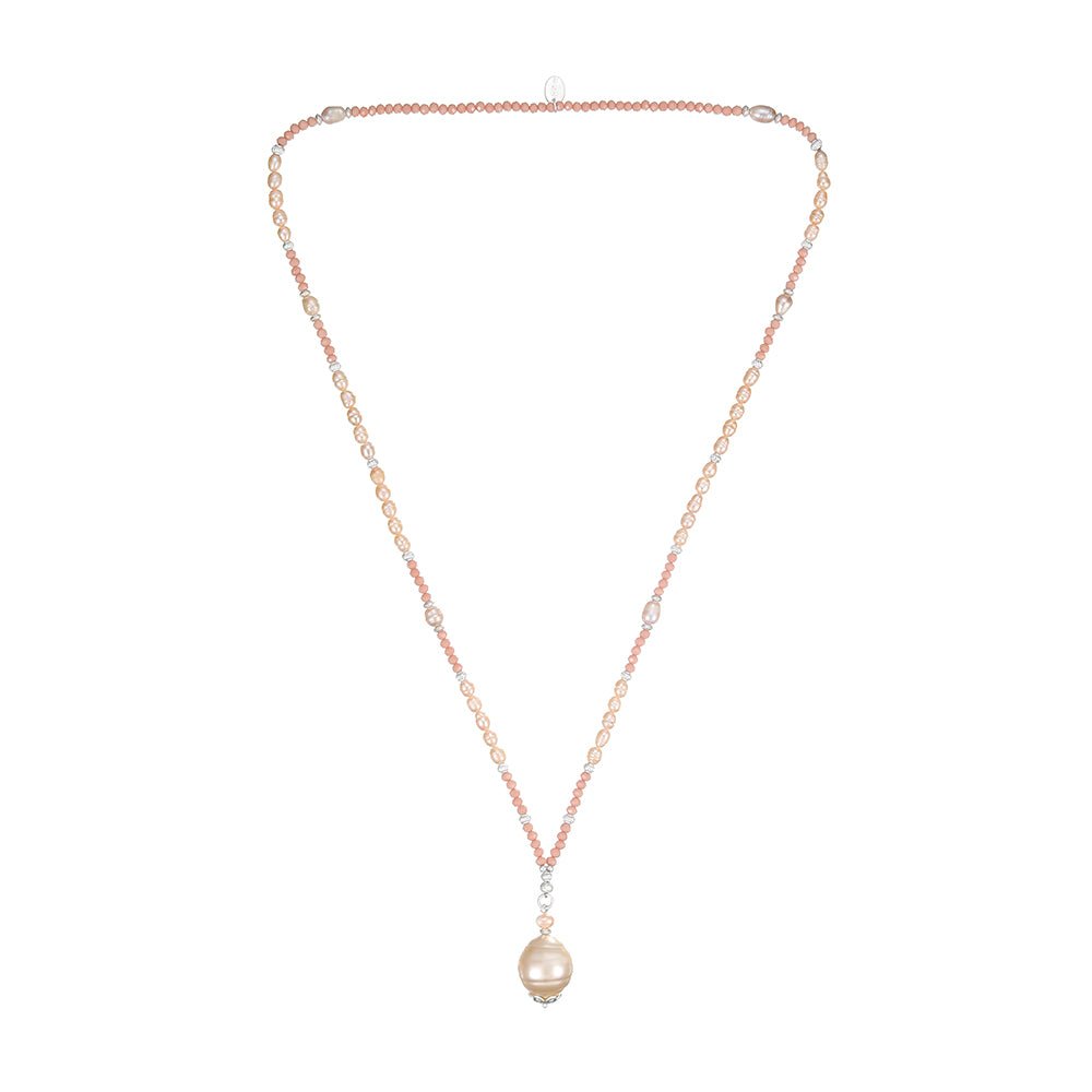 Perlenhalskette Kugelanhänger