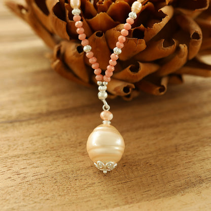 Perlenhalskette Kugelanhänger