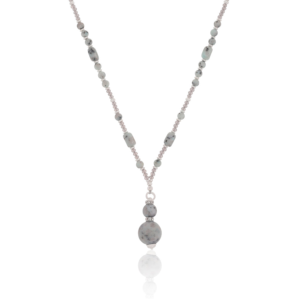 Halskette aus Kiwi Jaspis