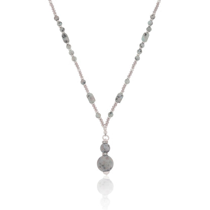 Halskette aus Kiwi Jaspis