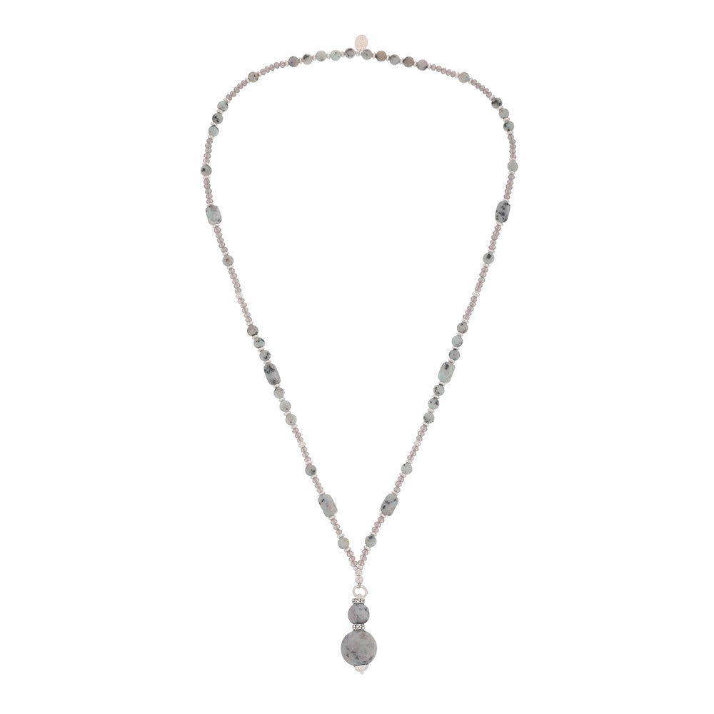 Halskette aus Kiwi Jaspis