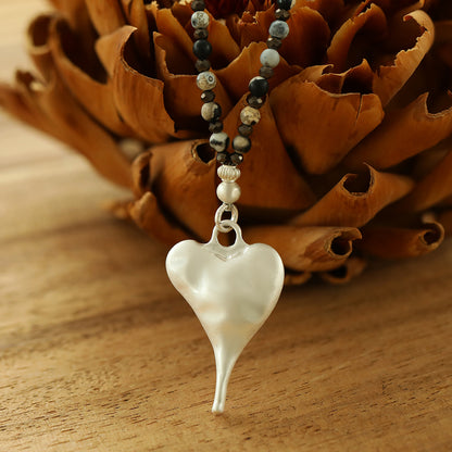 Geschenkset – Halskette aus echtem Achat, Armband &amp; Schal