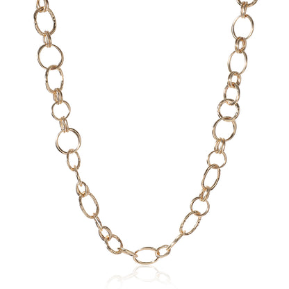 Halskette aus goldfarbig rhodiniertem Metall (lang)
