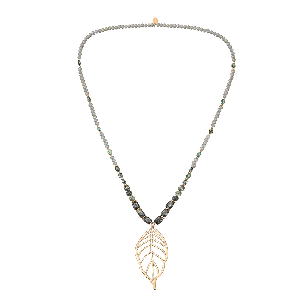 Halskette mit echter afrikanischer grüner Jade