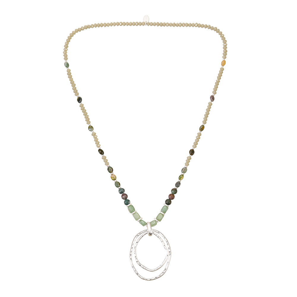 Halskette mit echter grüner Jade