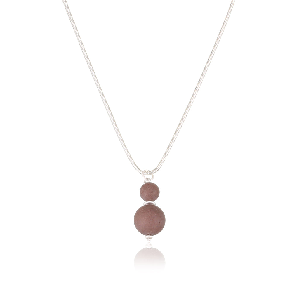 Elegante Halskette mit Anhänger aus echtem violettem Aventurin