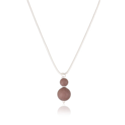 Elegante Halskette mit Anhänger aus echtem violettem Aventurin