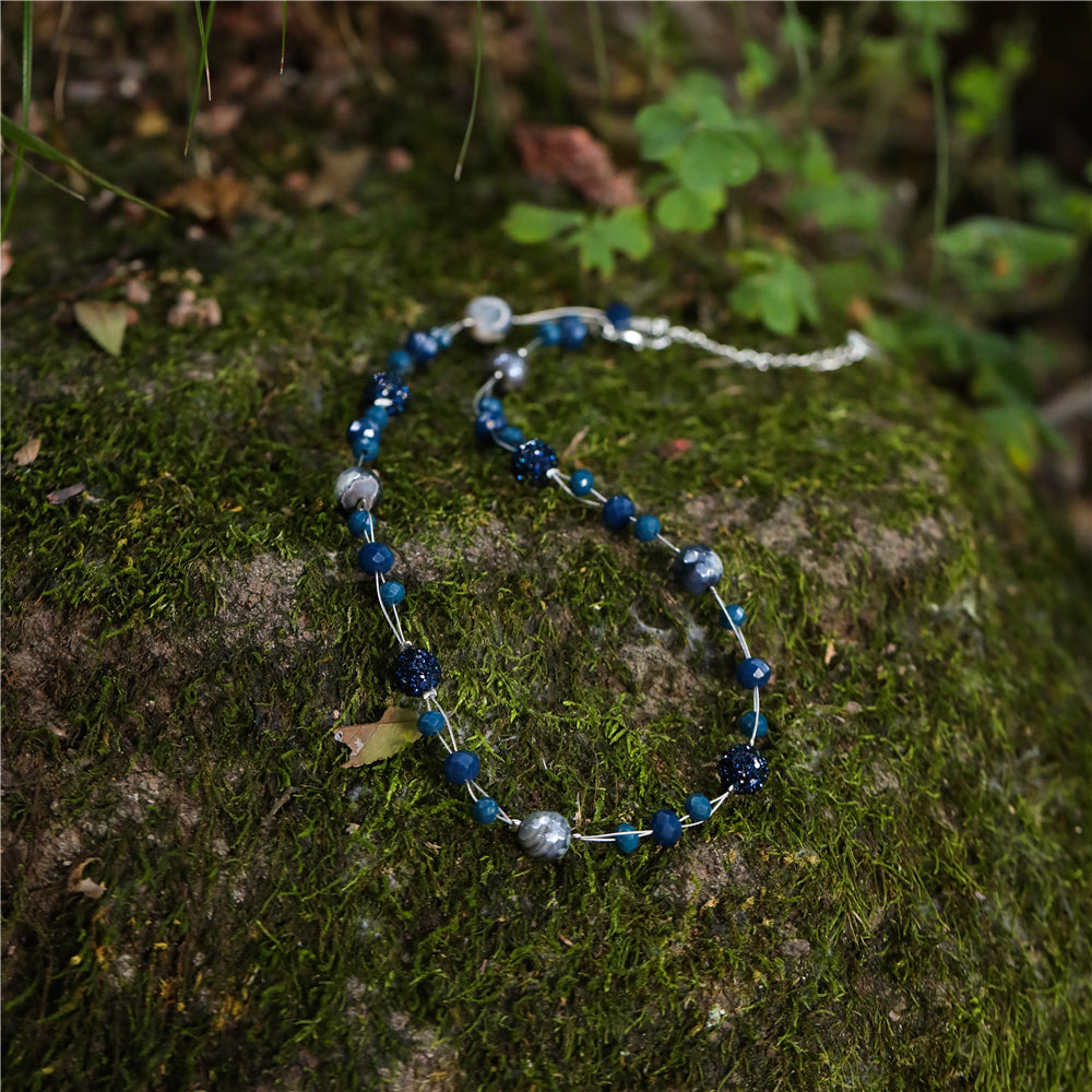 Kurze Halskette aus Picasso Jaspis