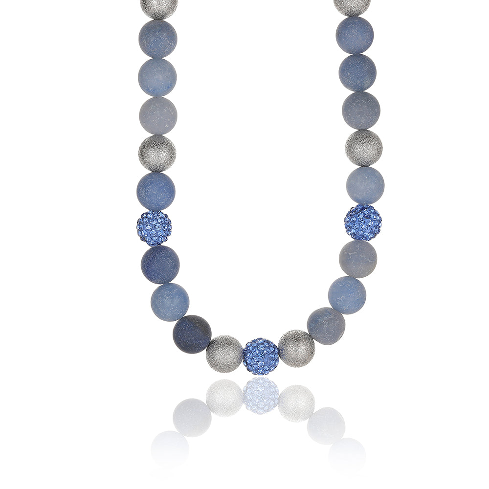 Kurze Halskette aus blauem Aventurin
