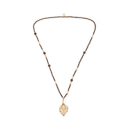 Halskette aus echten Süsswasserperlen mit Glas