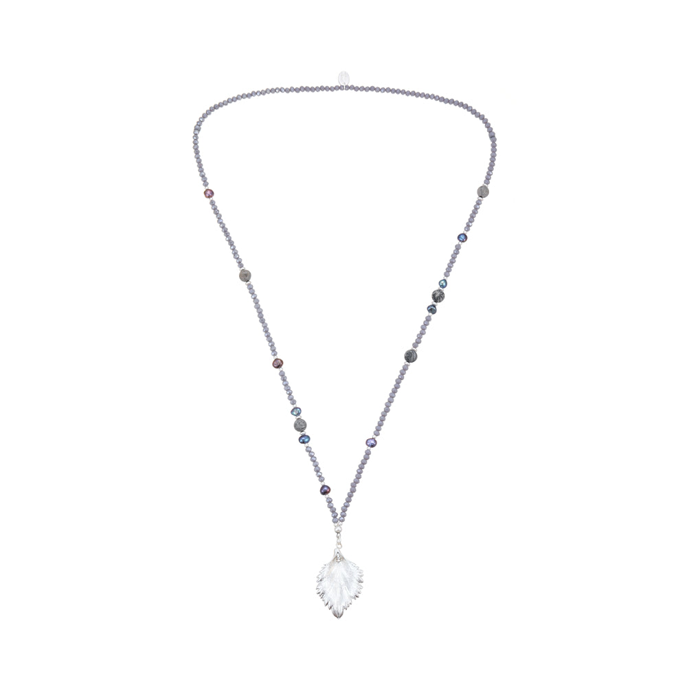 Halskette aus echten Süsswasserperlen und Glas