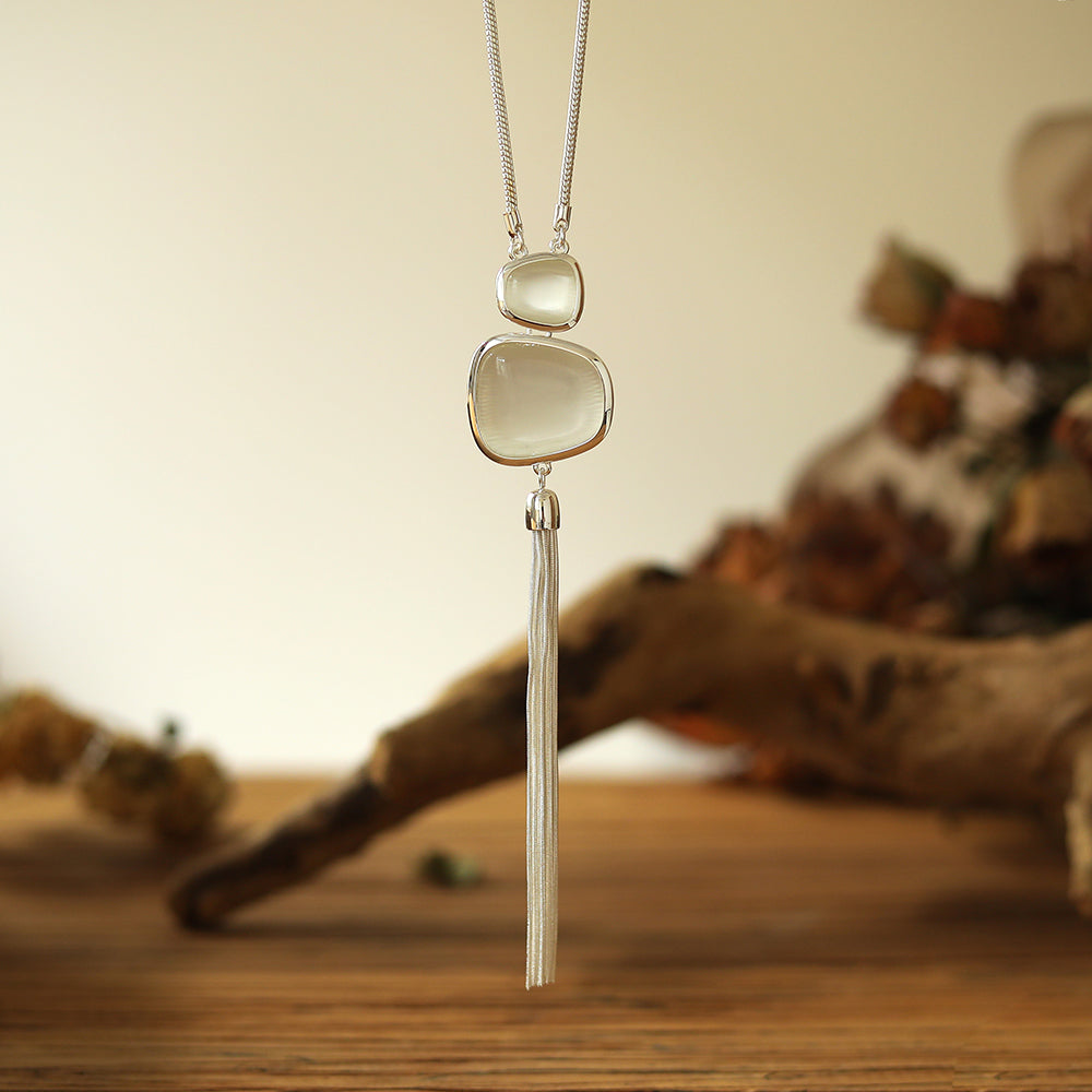 Halskette aus  silberfabigem rhodiniertes Metall mit Pendant Anhänger