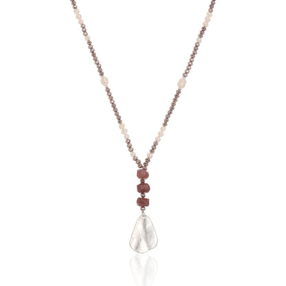 Halskette aus echten Süsswasserperlen und Aventurin