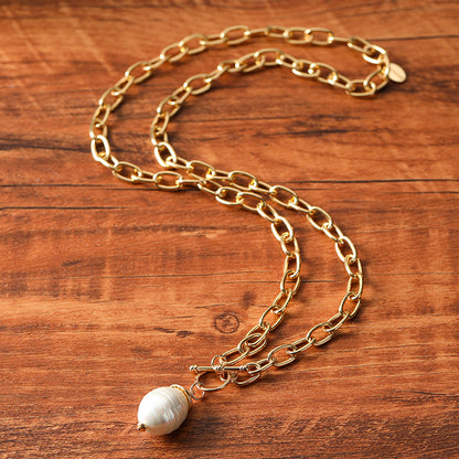 Geschenkset mit Shellbead aus Muschelkern und gemustertem Schal